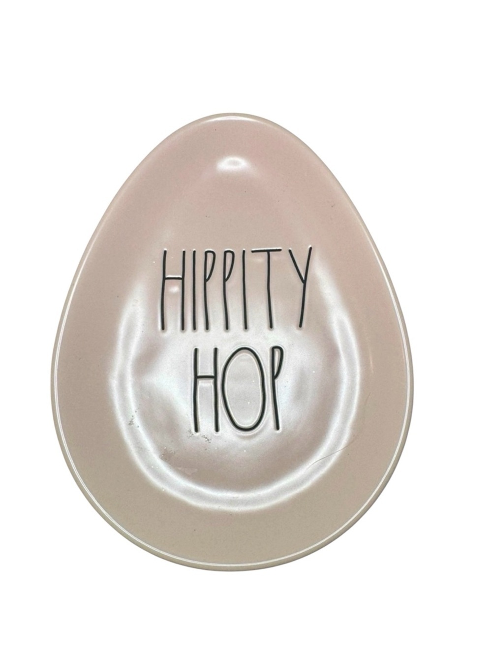 Rae Dunn Plate Easter Hippity Hop
Pink Egg Shaped Plate